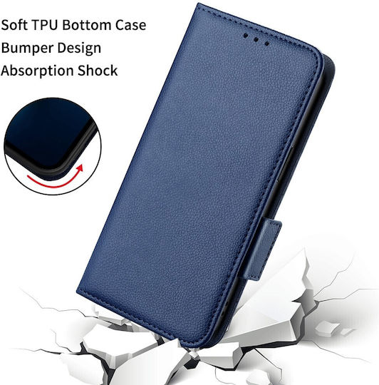 Double Buckle Портмоне Син (Xiaomi 14TRealme 14T)