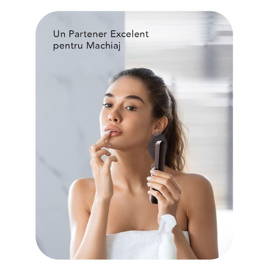 Ultra Portabil 3 În 1 Ventilator De Mână Birou Gât 3 Niveluri De Viteză Pliabil Baterie Portabilă 2000mah Autonomie 20h Skdr Airmini Maro