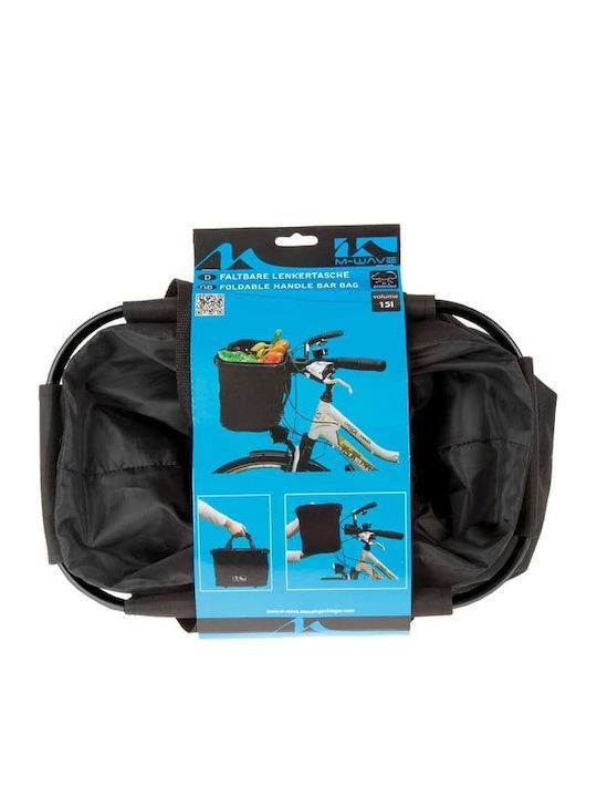 M-Wave Utrecht Fold Bicycle Handlebar Bag Black 122384