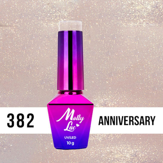 Hybrid Gel Polish Mollylac Wedding Dream Champagne Anniversary 10g Nr 382