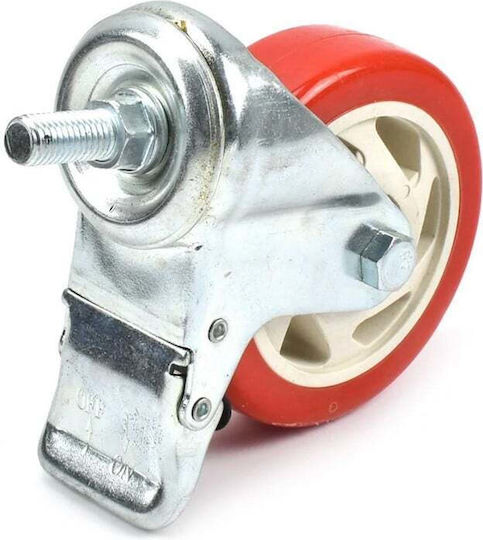 Roată Industrială Rotativă Filetată Greu cu Opritor 75mm