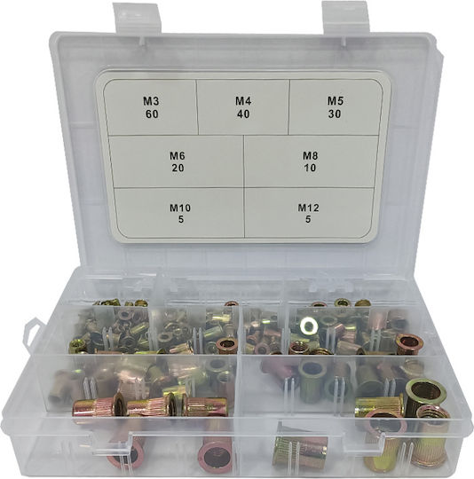 Sks Tools Πριτσίνια Σπείρωμα 170 Τεμάχια Μ3 Μ12