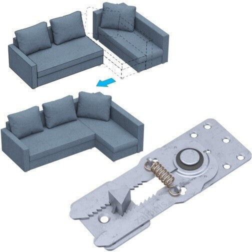Connection Joint for Two Sections of Finetto Metal Sofa 111-015#001#9#