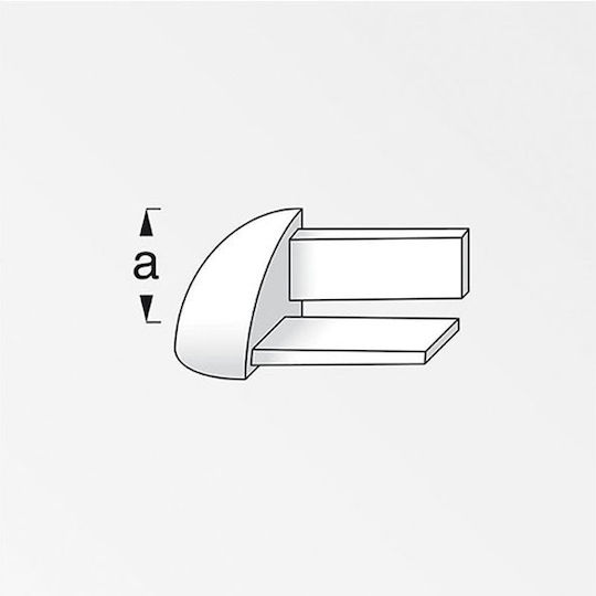 Plastic Corners For External Tile Joint Covers Set 4 Pcs 7.5mm White 575540.0000 Plastic White