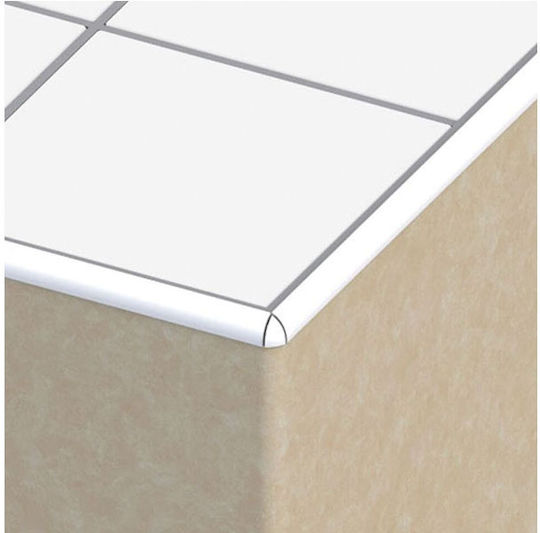 Plastic Corners For External Tile Joint Covers Set 4 Pcs 7.5mm White 575540.0000 Plastic White