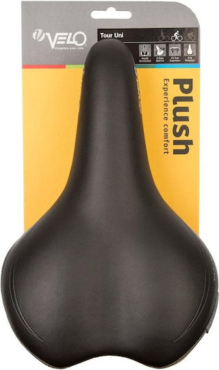 Velo Plus Tour Uni Black Bicycle Saddle Racing