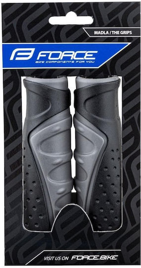 Force 38214 Anatomic Bicycle Handlebar Grips in Gray Color