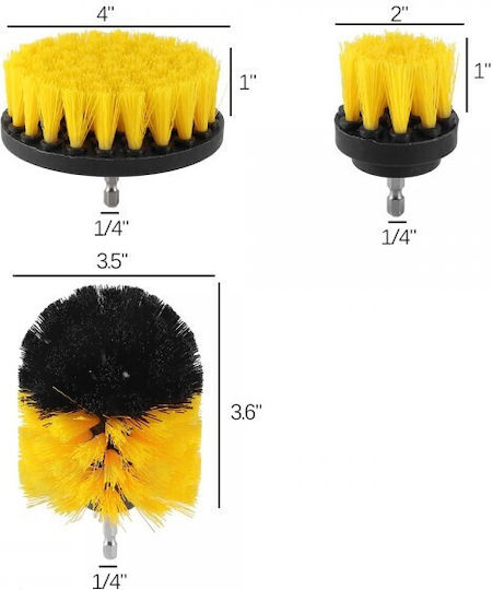 Drill Cleaning Brush Set 3 Pieces
