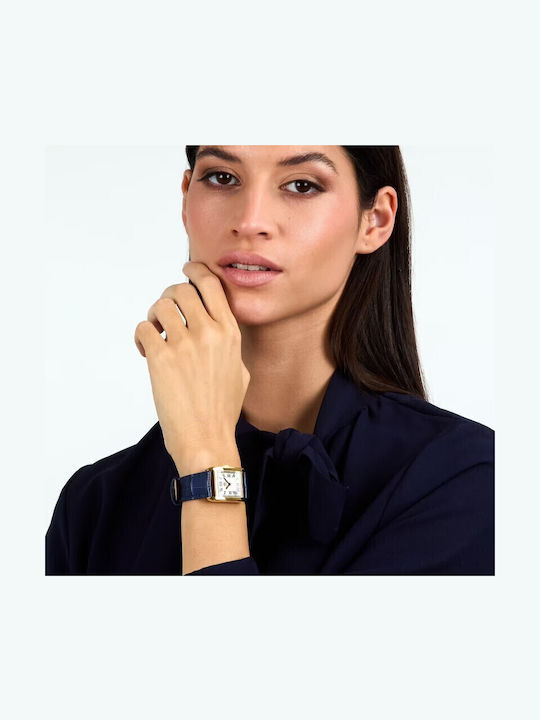 Philip Watch Damenuhr 24.7mm Batterie mit Blau Lederarmband