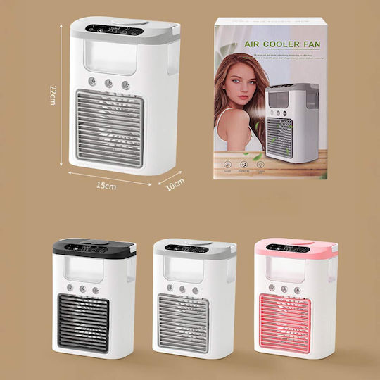 Uncle George Ventilator USB Reîncărcabil Cu Apă Și Iluminare Gri 07.01.01-0001-GREY