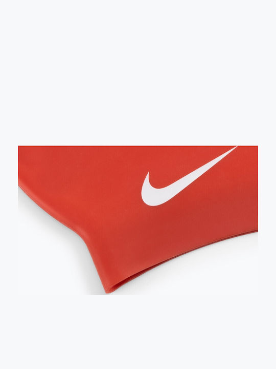Nike Solid Σκουφάκι Κολύμβησης Ενηλίκων από Σιλικόνη Κόκκινο