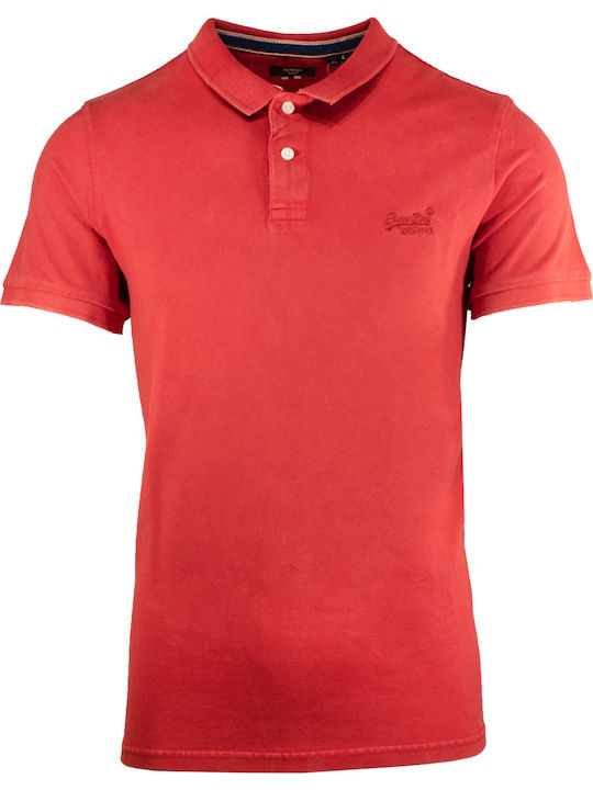 Destroy Polo Kurzarm Bluse Varsity Rot