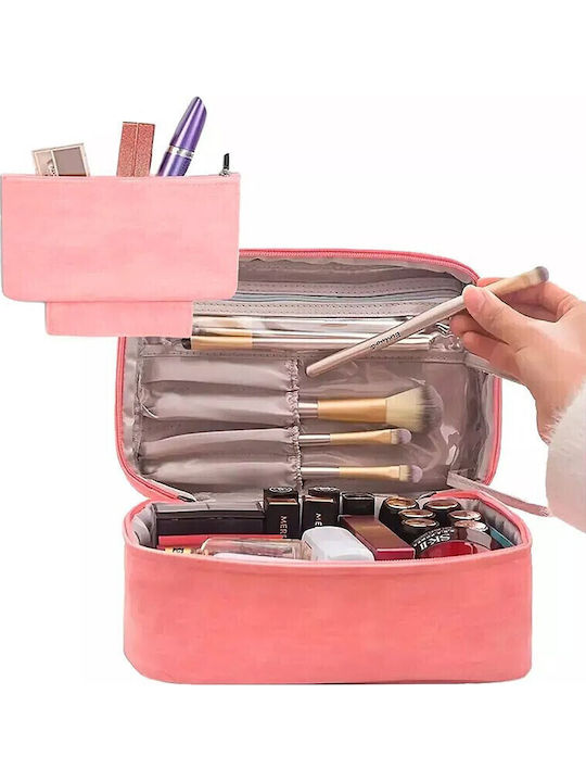 Νεσεσέρ Ταξιδίου Vtg Compact Pink – Αδιάβροχο Θήκες & Διπλό Φερμουάρ