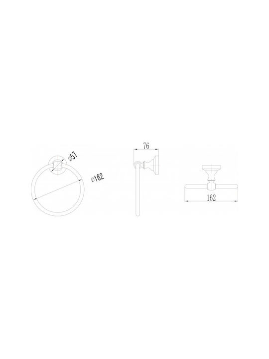 Inter Ceramic Link de Baie Simplu cu șuruburi Bronz