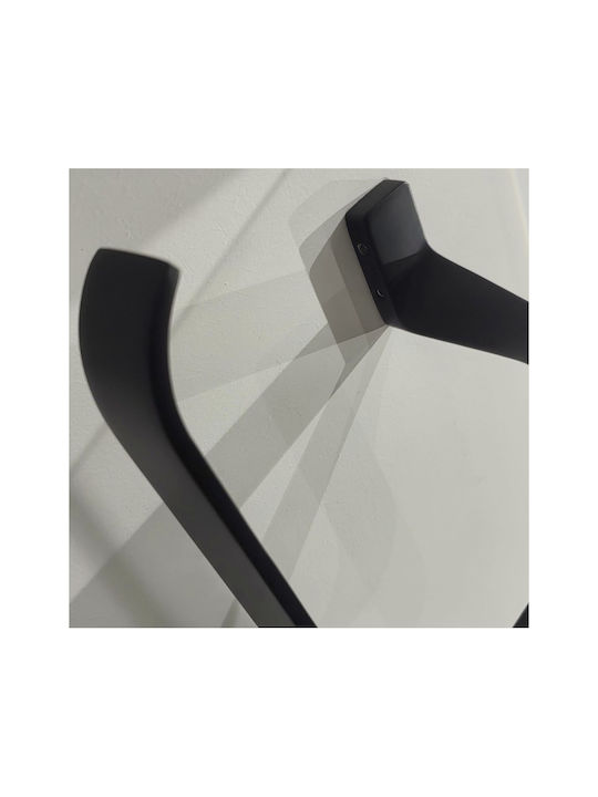 Inter Ceramic Schiene Badezimmer Einzel Wandmontage Schrauben Schwarz