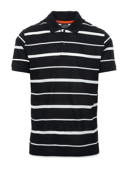 Polo Bluza Cu Mâneci Scurte Neagră