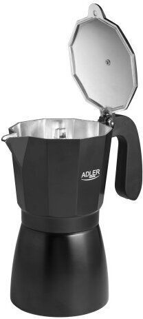 Adler Electric Stovetop Espresso Pot 9 Cups Black