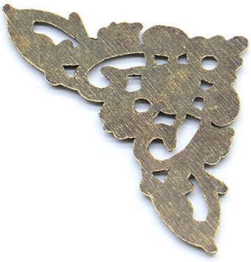 Metallic Corner Shelf Bronze 34x34mm 4pcs AS-28