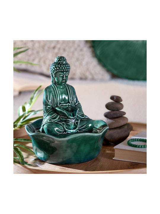 Balance Συντριβάνι Επιτραπέζιο Buddha Πράσινο Πράσινο Διάμετρος 21cm X Ύψος 24cm