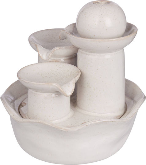 Balance Tabletop Fountain Modern Design Cream Cream Diameter 21cm x Height 24cm