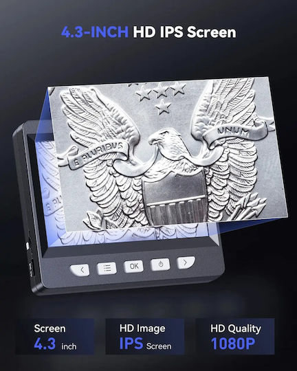 Електронен Микроскоп USB с LCD Монитор Zoom 50-1000x