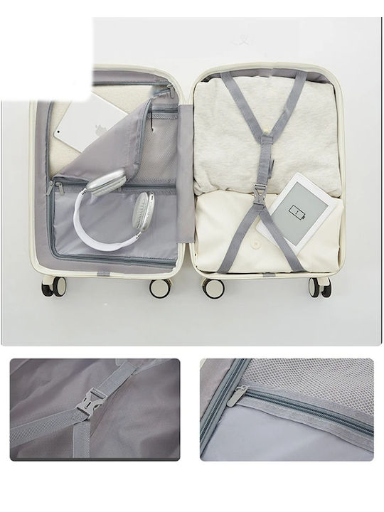Kourk Medium Hard Blue Suitcase With 4 Wheels Height 61cm