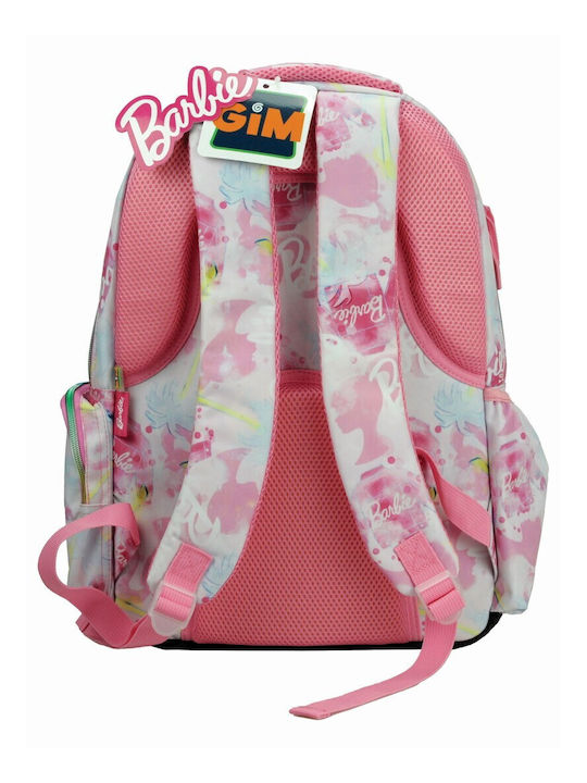 Gim Barbie Paints School Backpack for Elementary Pink 20L 35 x 20 x 46cm