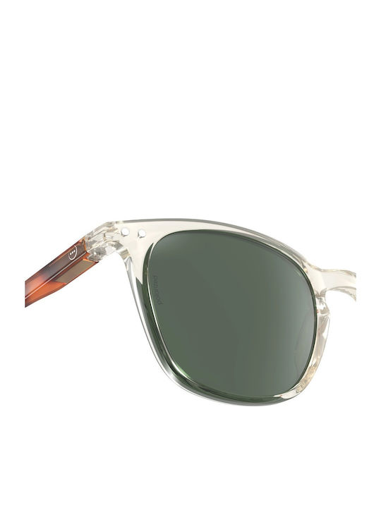 Izipizi Unisex Sunglasses with Transparent Plastic Frame and Gray Polarized Lens