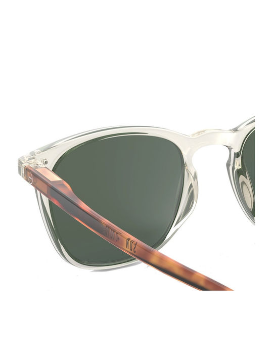 Izipizi Unisex Sunglasses with Transparent Plastic Frame and Gray Polarized Lens