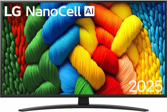 LG Smart Τηλεόραση 65" 4K UHD LED NanoCell AI NANO81 HDR (2025) 65NANO81A6A
