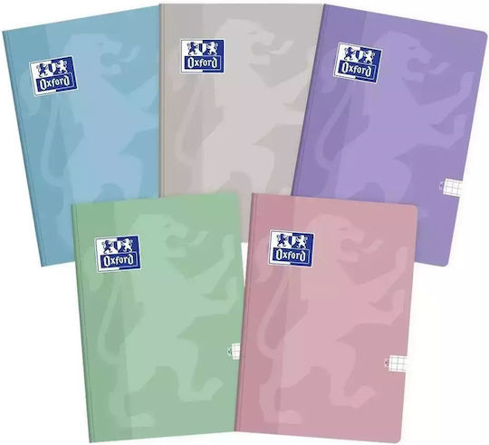 Oxford Touch Pastel Set 5 Notizbücher 60 Blätter B5 Quadrat (Μiverse Farben)