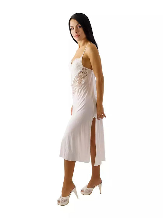 FMS Sommer Braut Damen Robe mit Nachthemd White