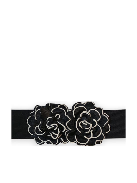 Elastisch Damen Gürtel Schwarz