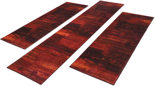 Ragolle 68729-8010 Modern Bedroom Rug Set Mancini Red 3 Pieces