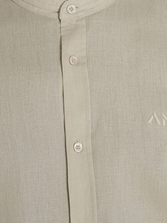 Toledo Long-sleeved Linen Shirt Beige
