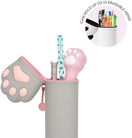 Legami Milano Pencil Case Silicone Barrel Gray