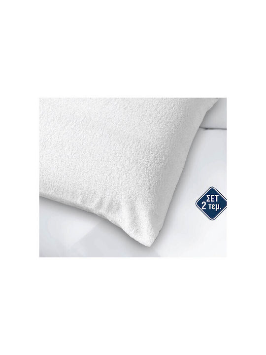 TnS Pillowcase Set Waterproof White 50x70cm.