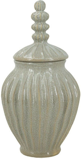 Artekko Βάζο Κεραμικό Akali Μπεζ Φ25.5xΥ48cm