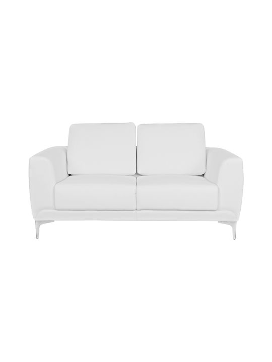 Kenzie Doppelsitzer Sofa Künstliches Leder Weiß 142x81x81cm