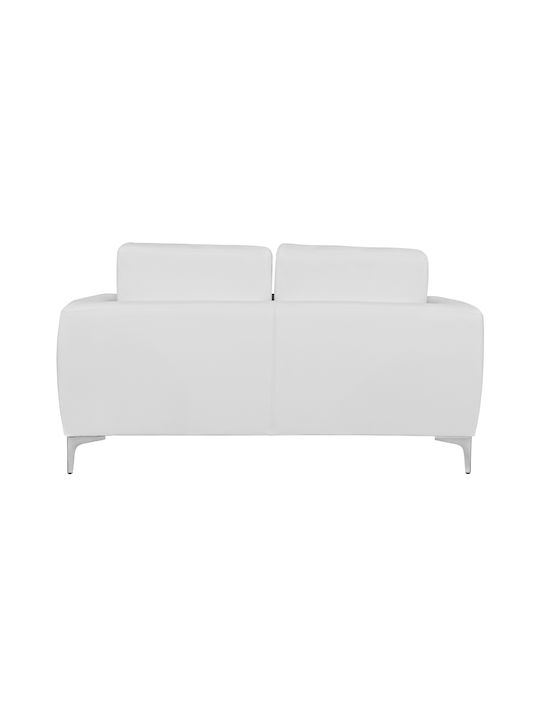 Kenzie Doppelsitzer Sofa Künstliches Leder Weiß 142x81x81cm
