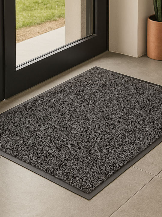 Newplan Carpet with Non-Slip Underside Doormat Spaghetti D.Grey 60x90cm 12mm Thickness