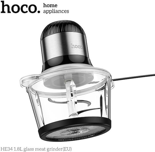 Hoco Mini Chopper Multi 300W mit Behälter 1,8l Schwarz