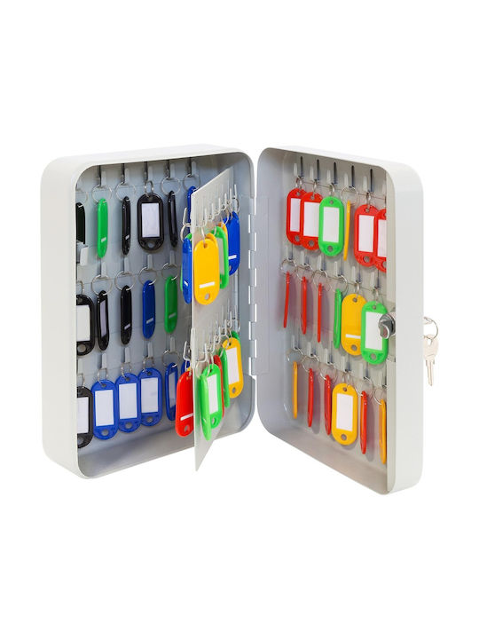 Arregui Wall Key Hook Metallic 60 Hooks With Lock 18x8x25cm