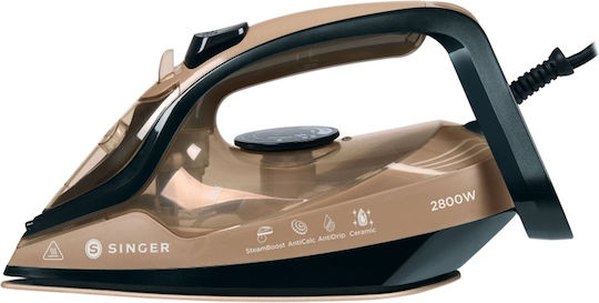 Singer Steam Iron 2800W with Ceramic Plate and Continuous Steam Supply 30g/min