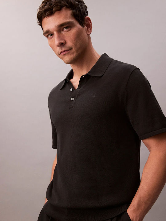 Short Sleeve Polo Black Shirt