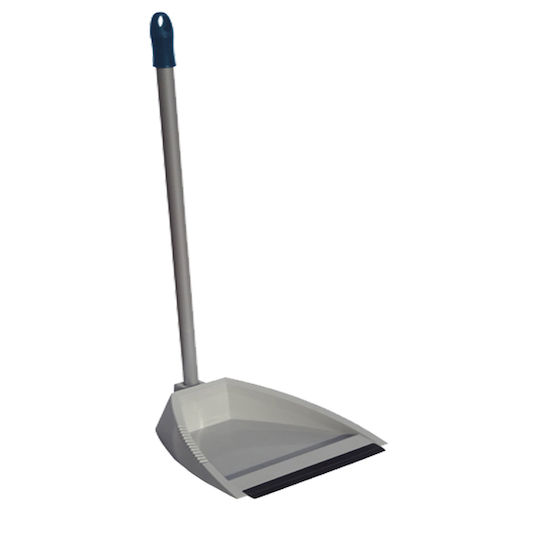 Vileda Lobby Plastic Dustpan with Stick Gray
