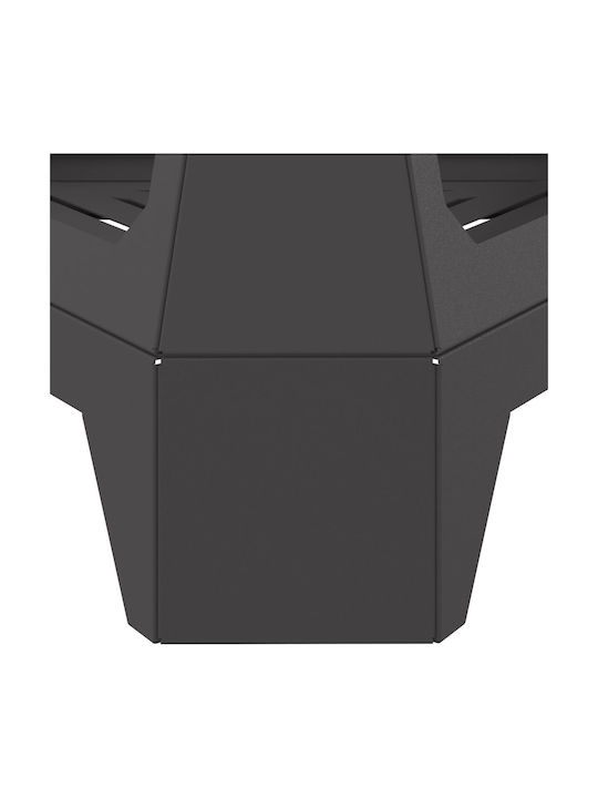 vidaXL Kamin Draußen Metallisch Schwarz 50x43x52cm