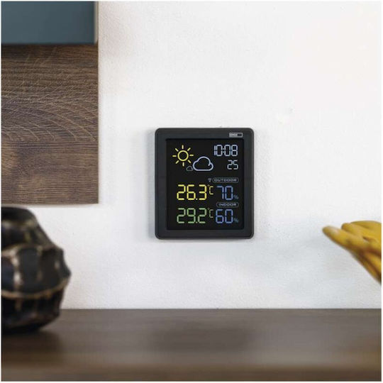 Weather Station Black Color Screen Wireless Sensor E8647 Emos E8647 Black