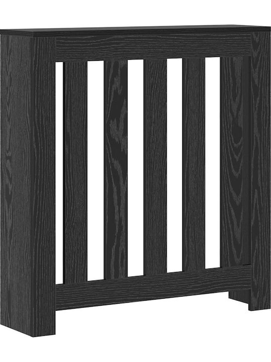 vidaXL Black Particleboard Radiator Cover 78x20x82cm