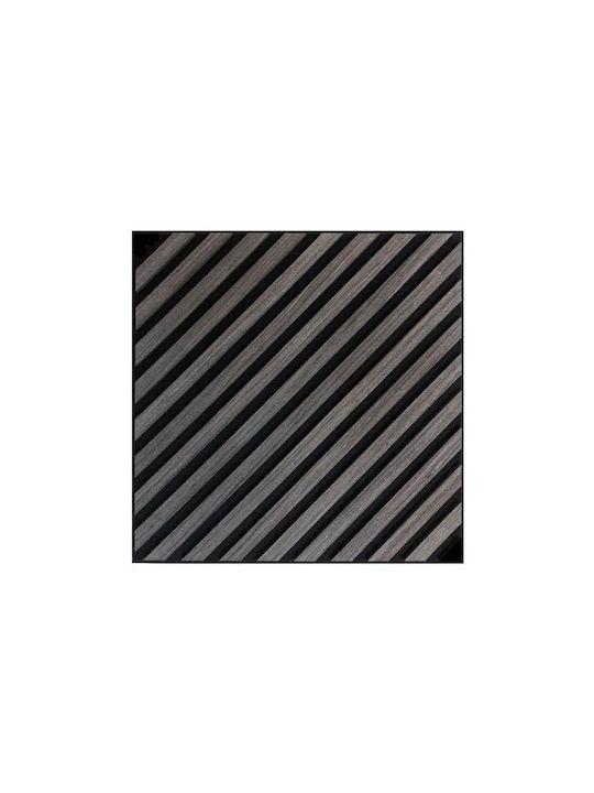 Panouri Decorative 3D Din MDF Cu Filet Cu Adeziv Gri 60x60x2cm